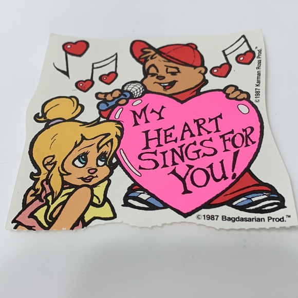 Alvin And The Chipmunks Valentines cards ephemera vintage - Picture 12 of 14